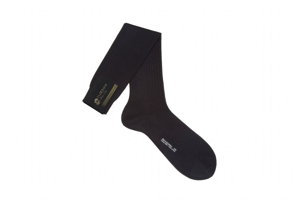 Vacchetti | Calze Uomo Lunghe Costina Tinta Unita 33 Filoscozia
