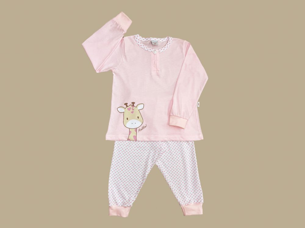 Vacchetti | Pigiama Bambina Serafino Con Polsino Fantasia 36470 Cotone Jersey