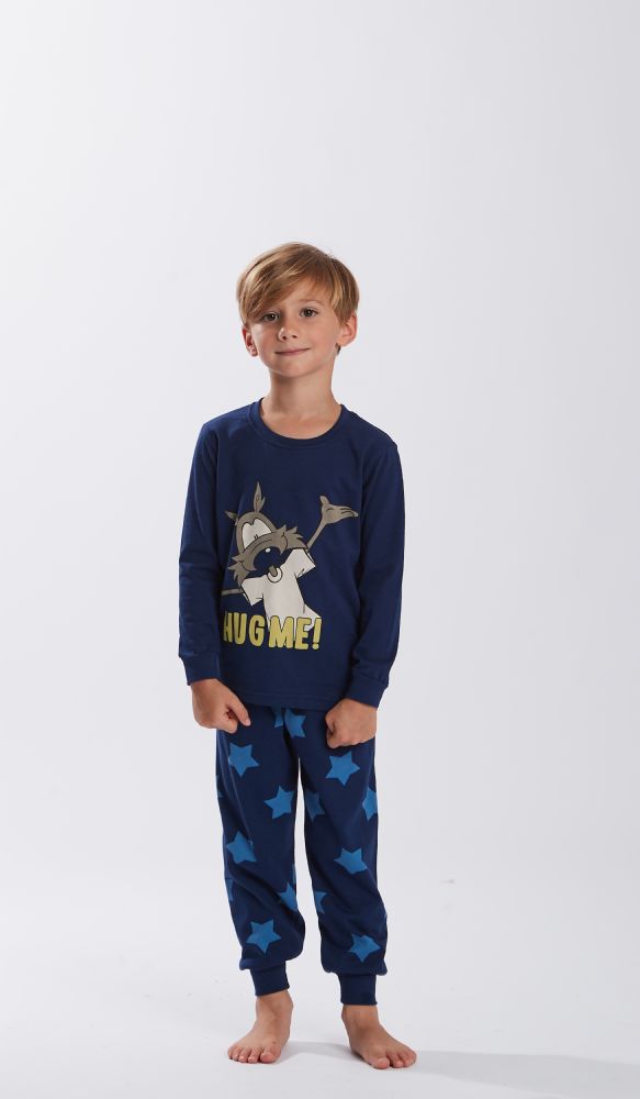 Vacchetti | Pigiama Bambino Girocollo Con Polsino Happy People 6258 Cotone Jersey