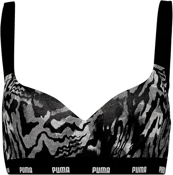 Vacchetti | Brassiere Sportiva Imbottita Senza Ferretto Fantasia 701231985 Misto Cotone