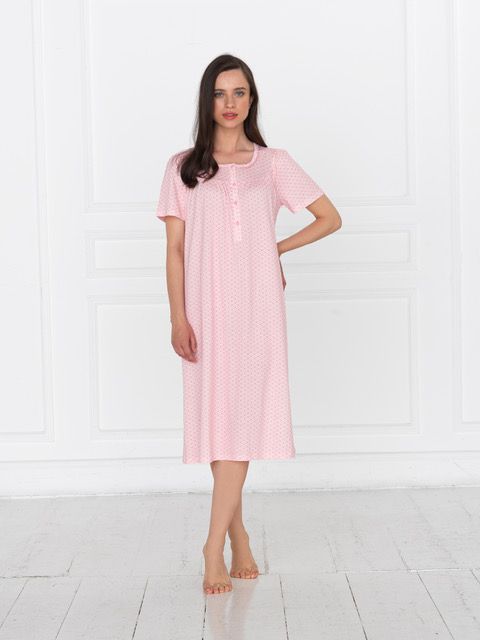 Vacchetti | Camicia Da Notte Serafino Linclalor 74646 Cotone Jersey