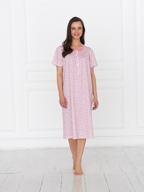 Vacchetti | Camicia Da Notte Serafino Linclalor 74654 Cotone Jersey