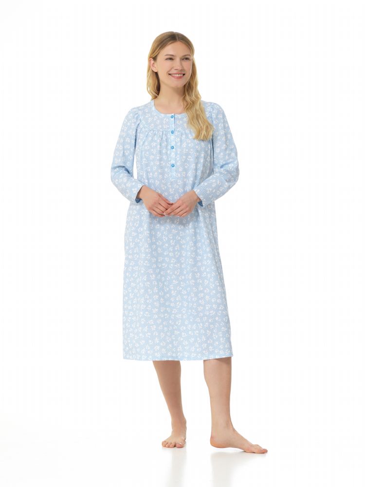 Vacchetti | Camicia Da Notte Donna Serafino Raglan 75001 Cotone Jersey