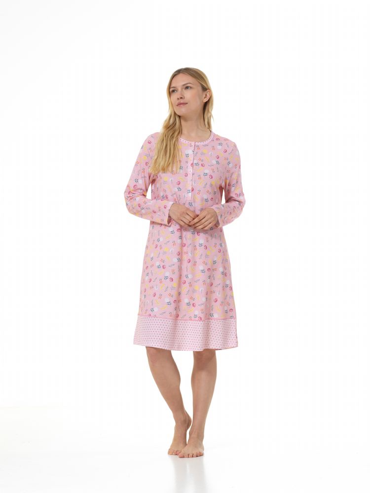 Vacchetti | Camicia Da Notte Serafino 75061 Cotone Jersey