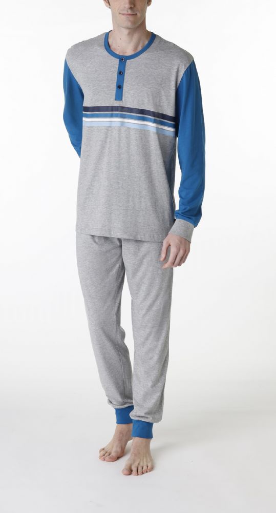 Vacchetti | Pigiama Uomo Serafino Con Polsino L0D6I Cotone Jersey