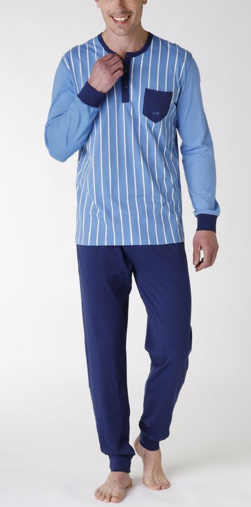 Vacchetti | Pigiama Uomo Serafino Con Polsino L0D6I Cotone Jersey