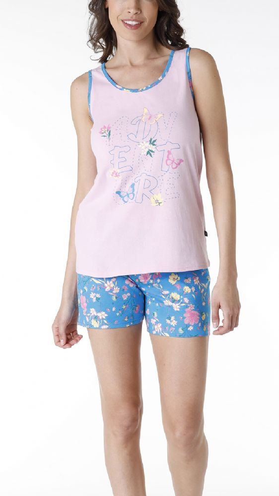 Vacchetti | Pigiama Donna Corto Spalla Larga L0DBS Cotone Jersey