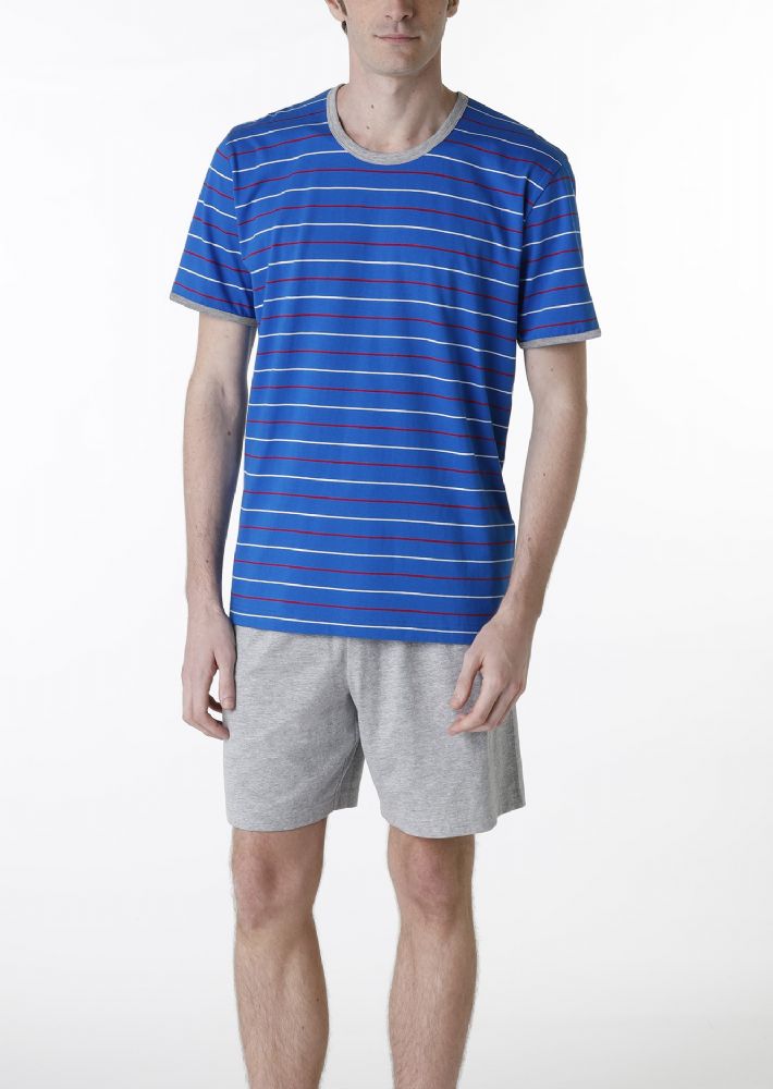 Vacchetti | Pigiama Uomo Corto Girocollo Fantasia L0DW7 Cotone Jersey