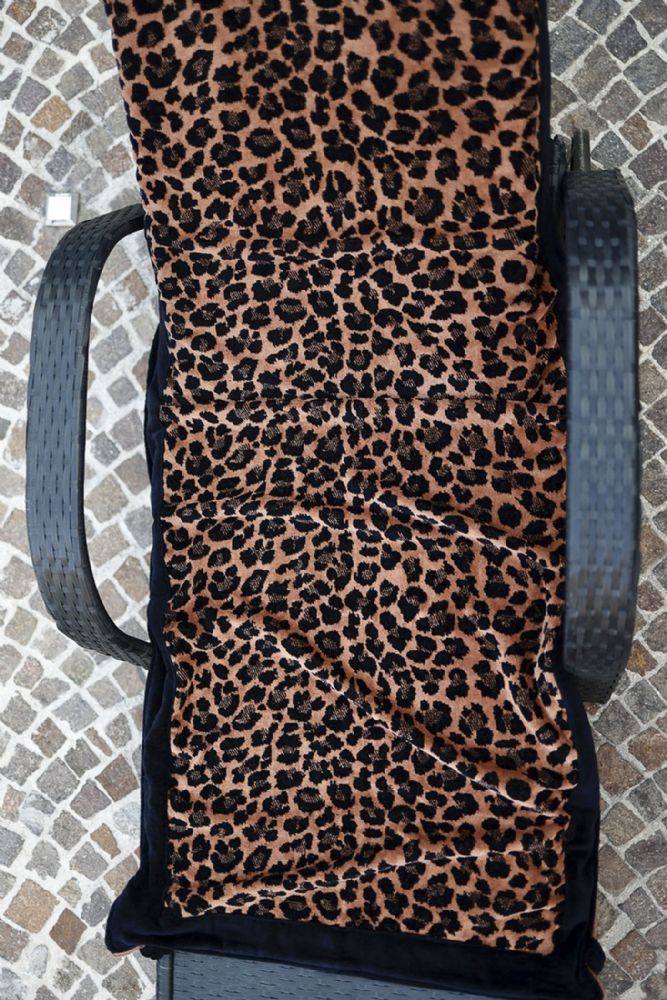 Vacchetti | Telo Mare Da Lettino Con Elastici E Tasche AE453PB Spugna