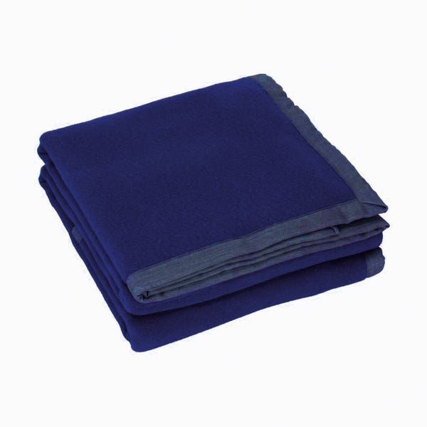 Vacchetti | Coperta 2 Piazze Maxi 420gr. Tinta Unita Bordo In Tessuto Origami Lana 100% Merino Australiano