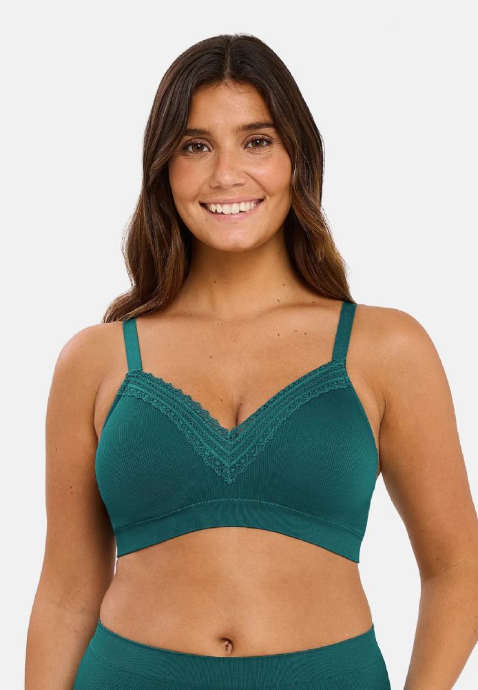 Vacchetti | Reggiseno / Brasssiere Senza Ferretto Imbottito In Pizzo Agate 56LAG98 Microfibra