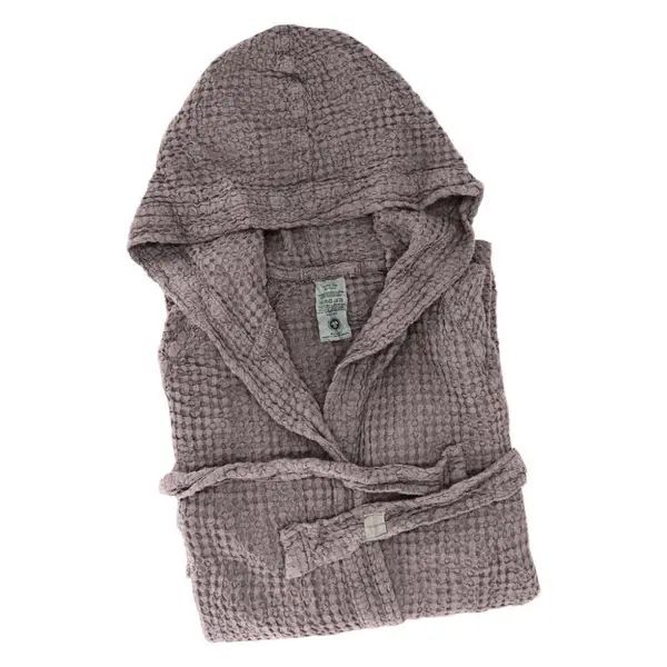 Vacchetti | Accappatoio Cappuccio Nido d'Ape Memoria Cotone Organico