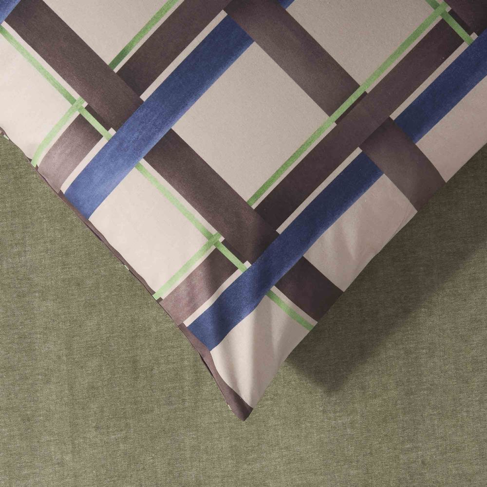 Vacchetti | Completo Copripiumino 1 Piazza Fantasia Life Check Cotone 