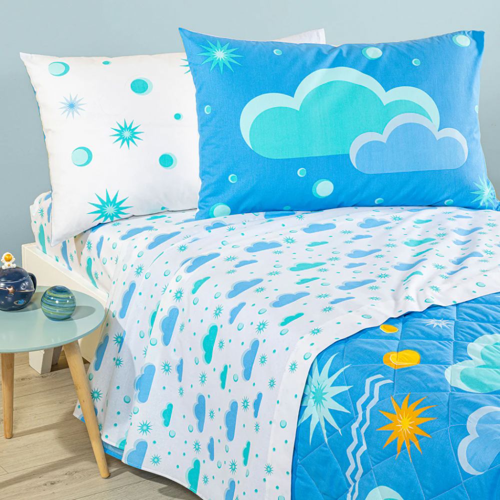 Vacchetti | Completo Lenzuolo 1 Piazza Fantasia Kids Magica Notte Cotone