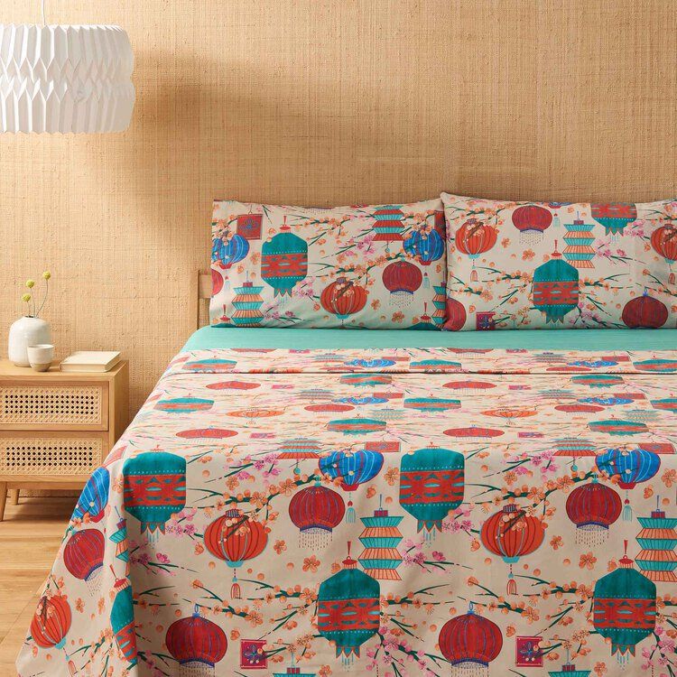 Vacchetti | Copriletto Leggero 2 Piazze Fantasia Life Kyoto Cotone
