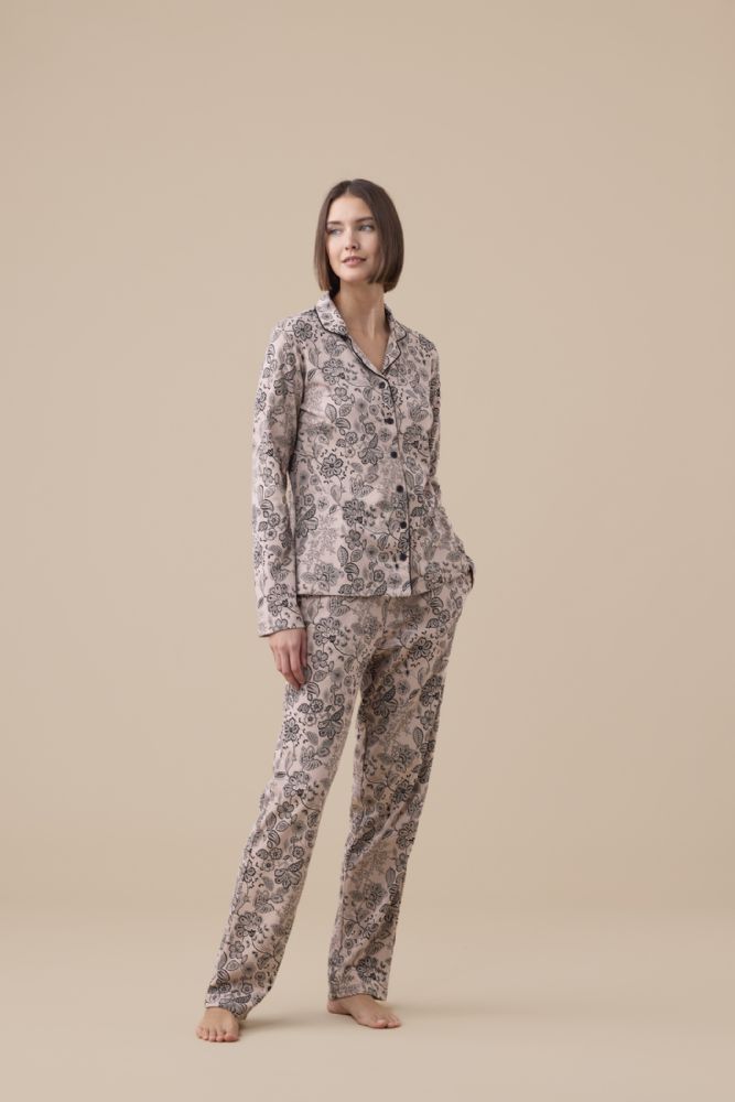 Vacchetti | Pigiama Donna Aperto FA9301PB Caldo Cotone