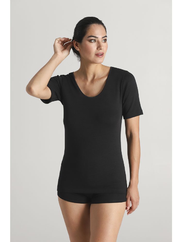 Vacchetti | T Shirt Donna Mezza Manica FRF013 Lana/Cotone 