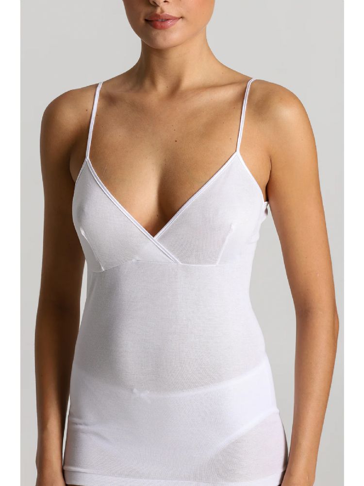 Vacchetti | Canottiera Donna Spalla Stretta Forma Seno FRT012 Filoscozia Leggero