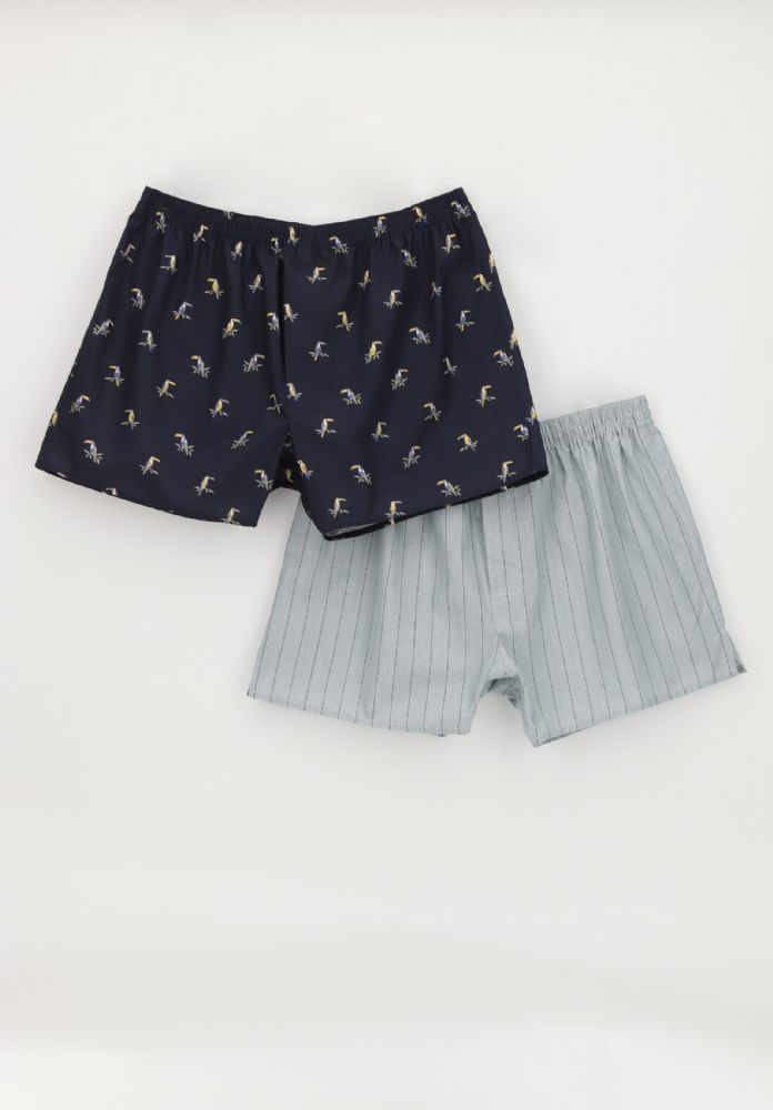Vacchetti | 2 Boxer Calzoncino Aperto Gange Moda Tela Di Cotone