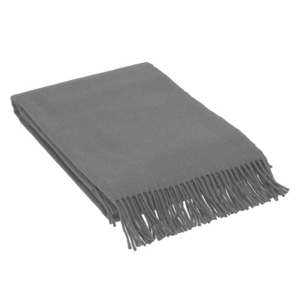 Vacchetti | Coperta Plaid 250gr. Tinta Unita Con Frange Pop Lana 100% Merino Australiano