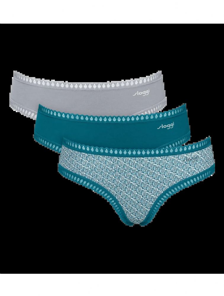 Vacchetti | 3 Slip Hipster Fianco Alto Fantasia Go Crush Hipster Cotone Elasticizzato Biologico