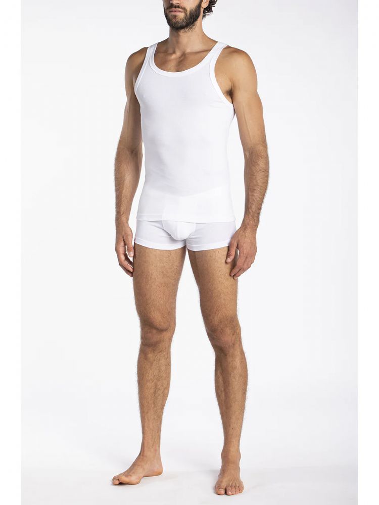 Vacchetti | Canottiera Uomo Spalla Larga Imbry Cotone Jersey Elasticizzato