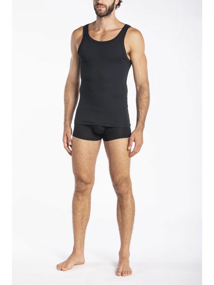 Vacchetti | Canottiera Uomo Spalla Larga Imbry Cotone Jersey Elasticizzato