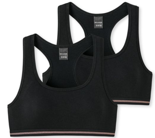 Vacchetti | 2 Brassiere Bambina Senza Ferretto 174857 Cotone Organico Long Life Elasticizzato