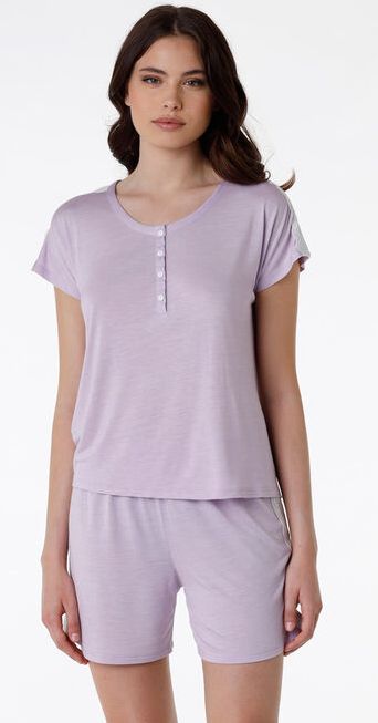 Vacchetti | Pigiama Donna Corto Mezza Manica Pantaloncino Serafino L0CO1 Cotone Jersey