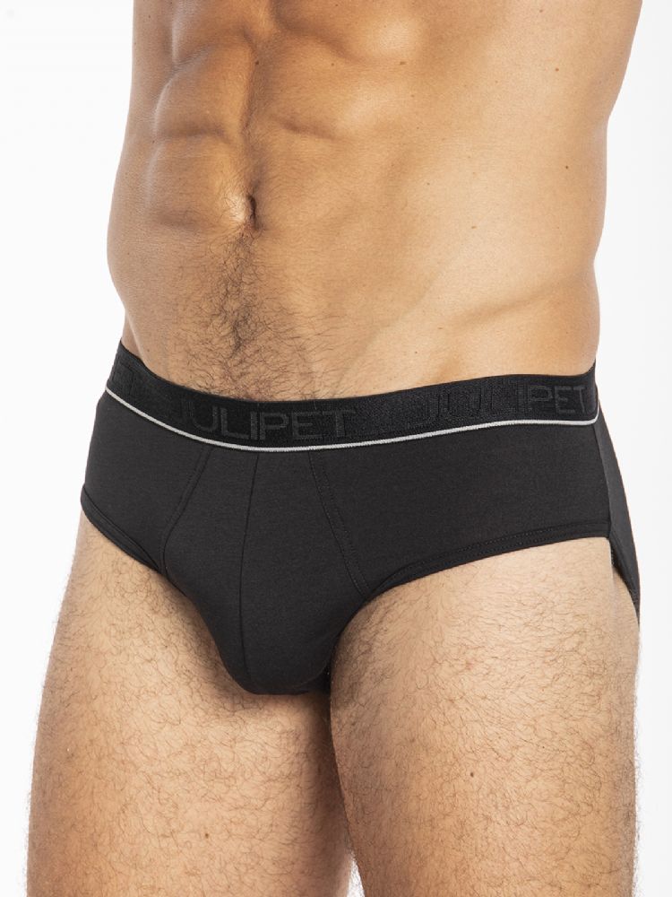 Vacchetti | 2 Slip Uomo Midi Tinta Unita Intervallo Cotone Jersey Elasticizzato