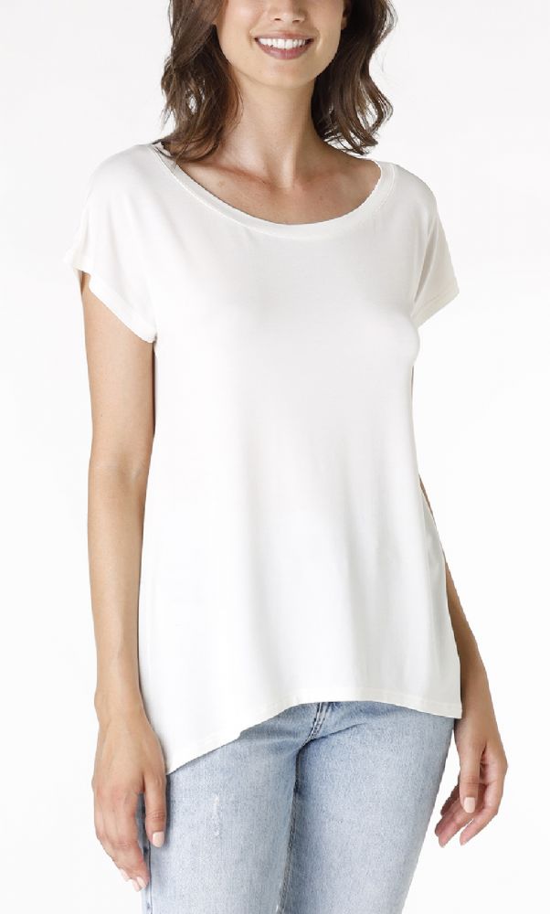 Vacchetti | T-Shirt Mezza Manica Donna Girocollo Oversize L0B2C Modal