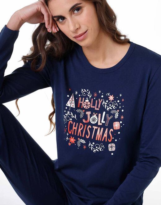 Vacchetti | Pigiama Natalizio Donna Girocollo L0CY8 Cotone Jersey