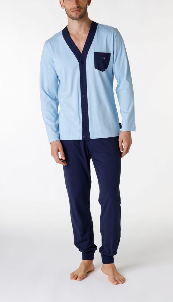 Vacchetti | Pigiama Uomo Aperto Con Polsino L0D6K Cotone Jersey