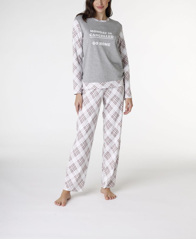 Vacchetti | Pigiama Donna Scollo V L0DMX Caldo Cotone