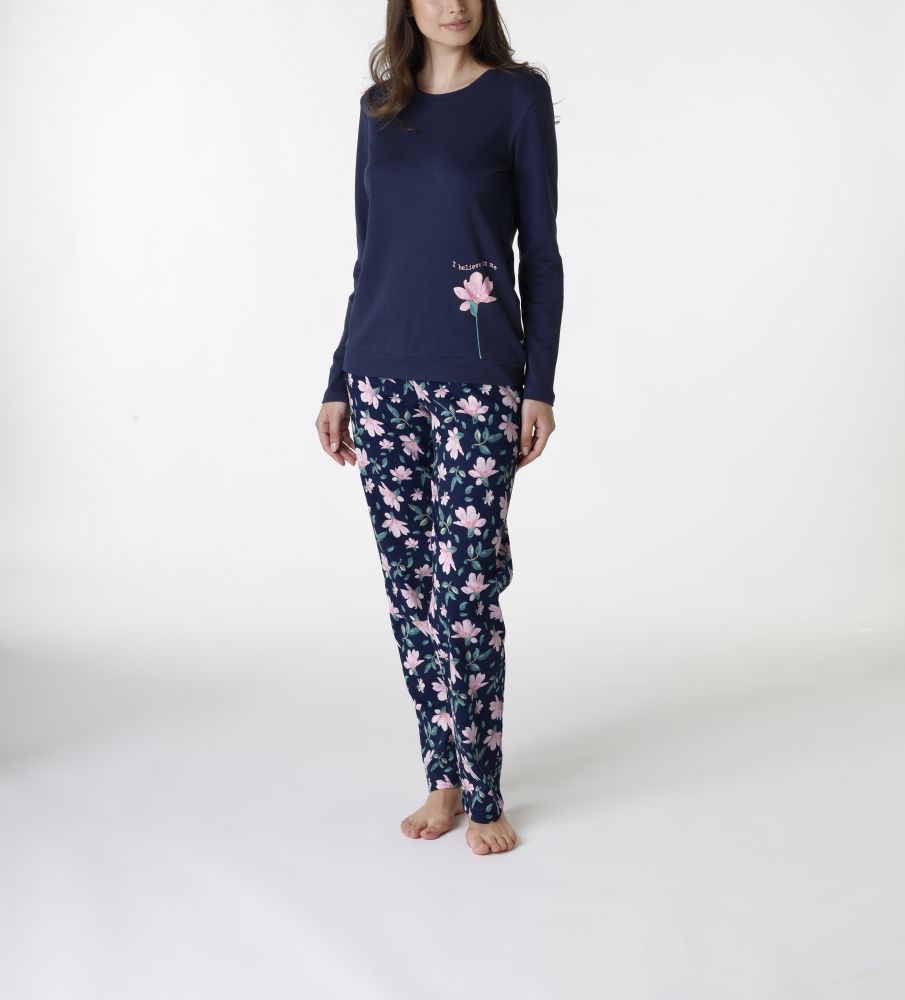 Vacchetti | Pigiama Donna Scollo V L0DMX Caldo Cotone