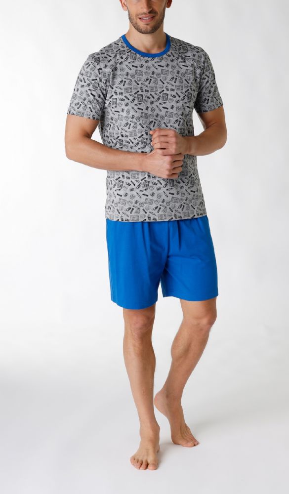 Vacchetti | Pigiama Uomo Corto Girocollo Fantasia L0DSP Cotone Jersey