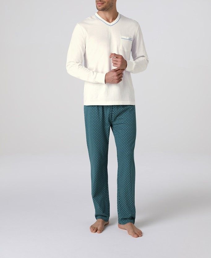 Vacchetti | Pigiama Uomo Scollo V L0DW3 Cotone Jersey