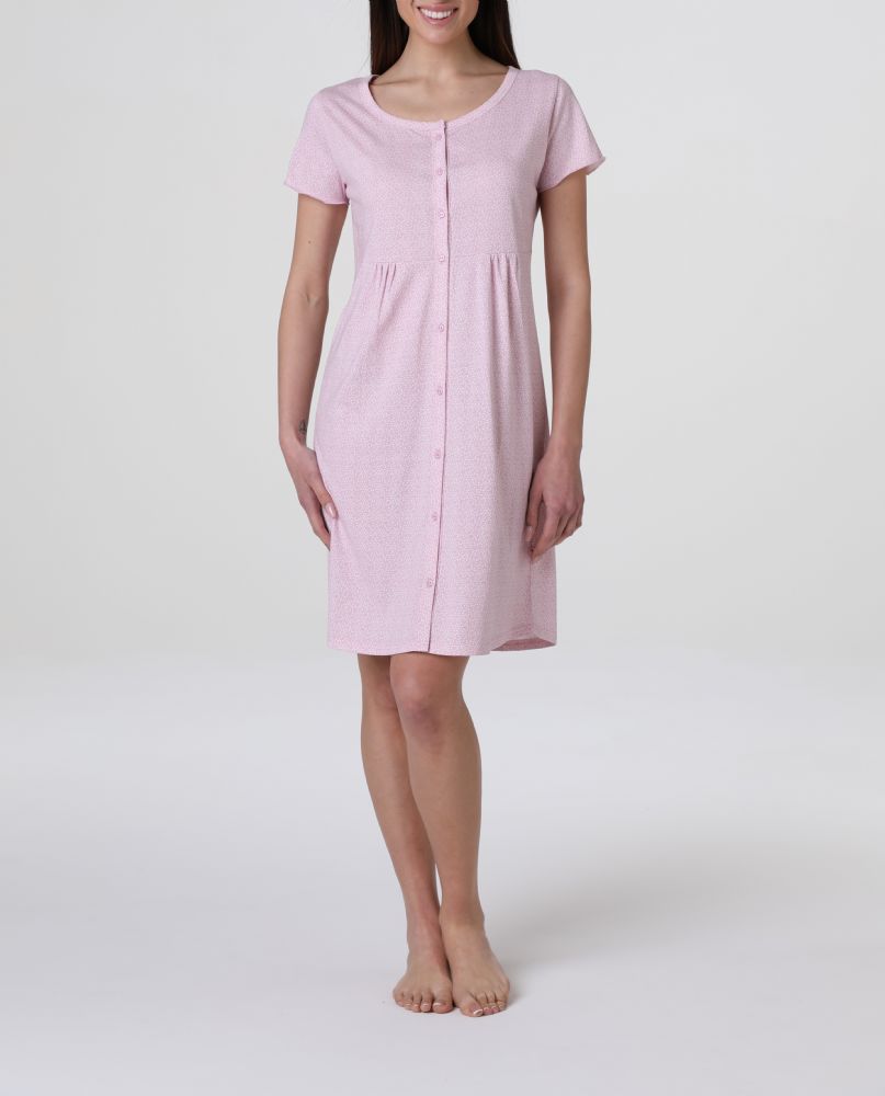 Vacchetti | Camicia Da Notte Donna Aperta Manica Corta L0EQ0 Cotone Jersey