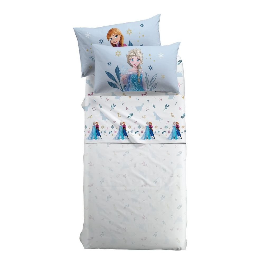 Vacchetti | Completo Lenzuolo 1 Piazza Disney Frozen Elsa & Anna Cotone