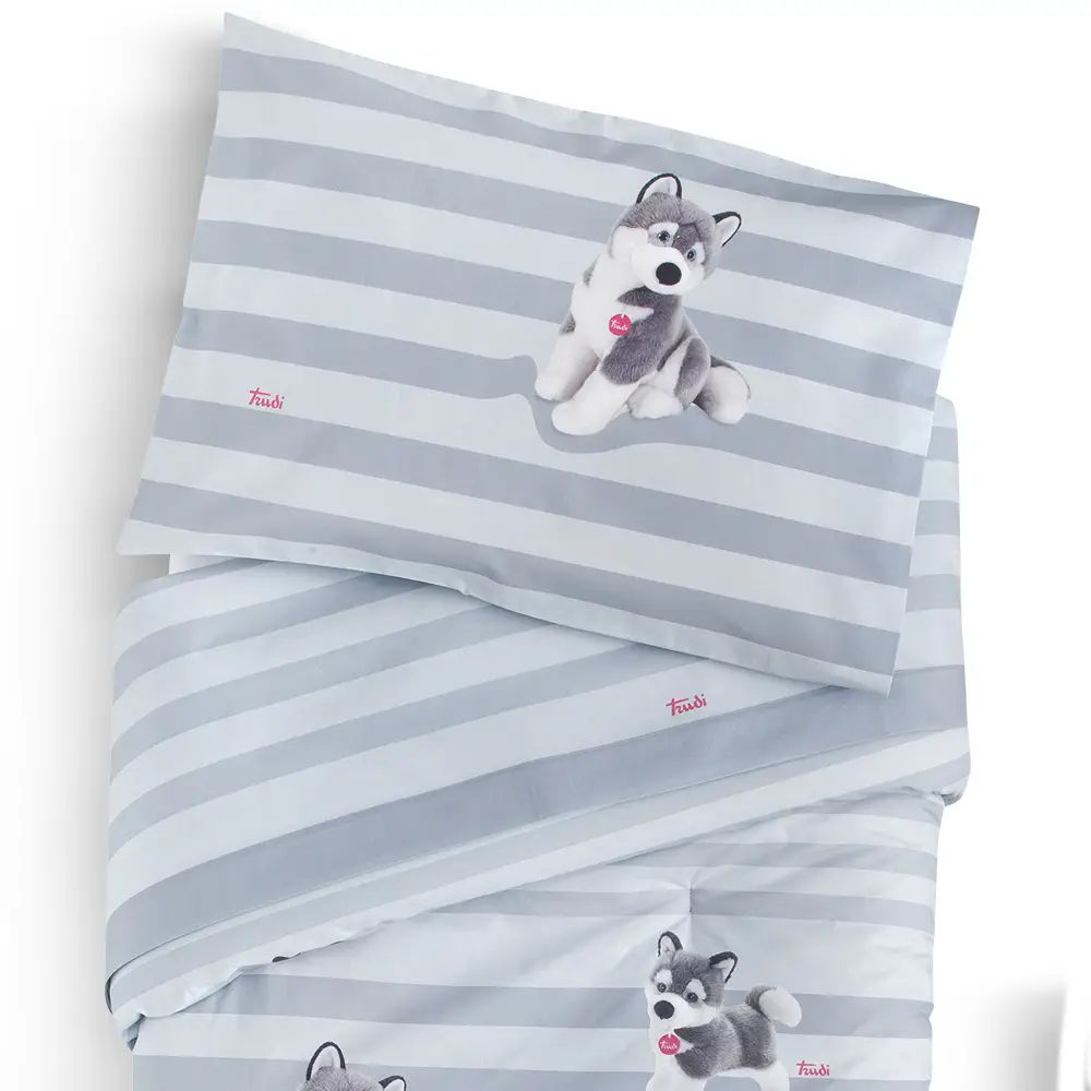 Vacchetti | Completo Lenzuolo Lettino Fantasia Trudi Husky Cotone