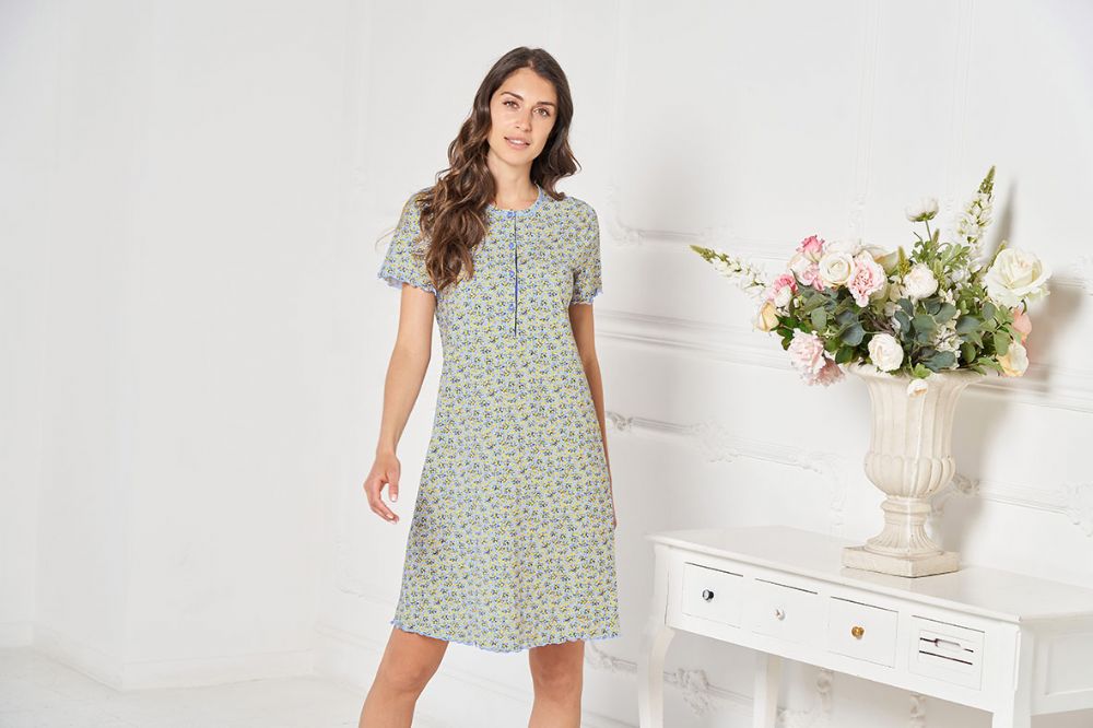 Vacchetti | Camicia Da Notte Serafino Manica Corta 74410 Cotone Jersey