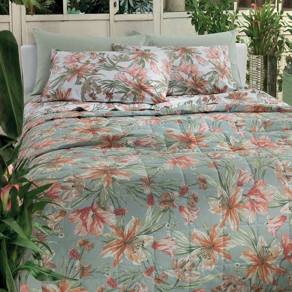 Vacchetti | Copriletto Trapuntato Quilt 2 Piazze Fantasia Profumo Di Lavanda Margot Cotone Jacquard