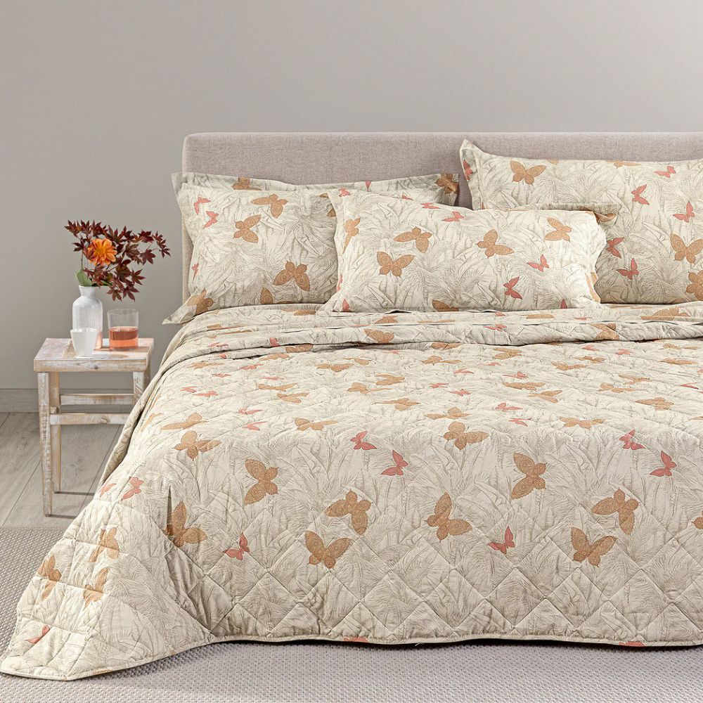 Vacchetti | Copriletto Trapuntato Quilt 2 Piazze Fantasia Primanatura Marisol Cotone / Lyocel