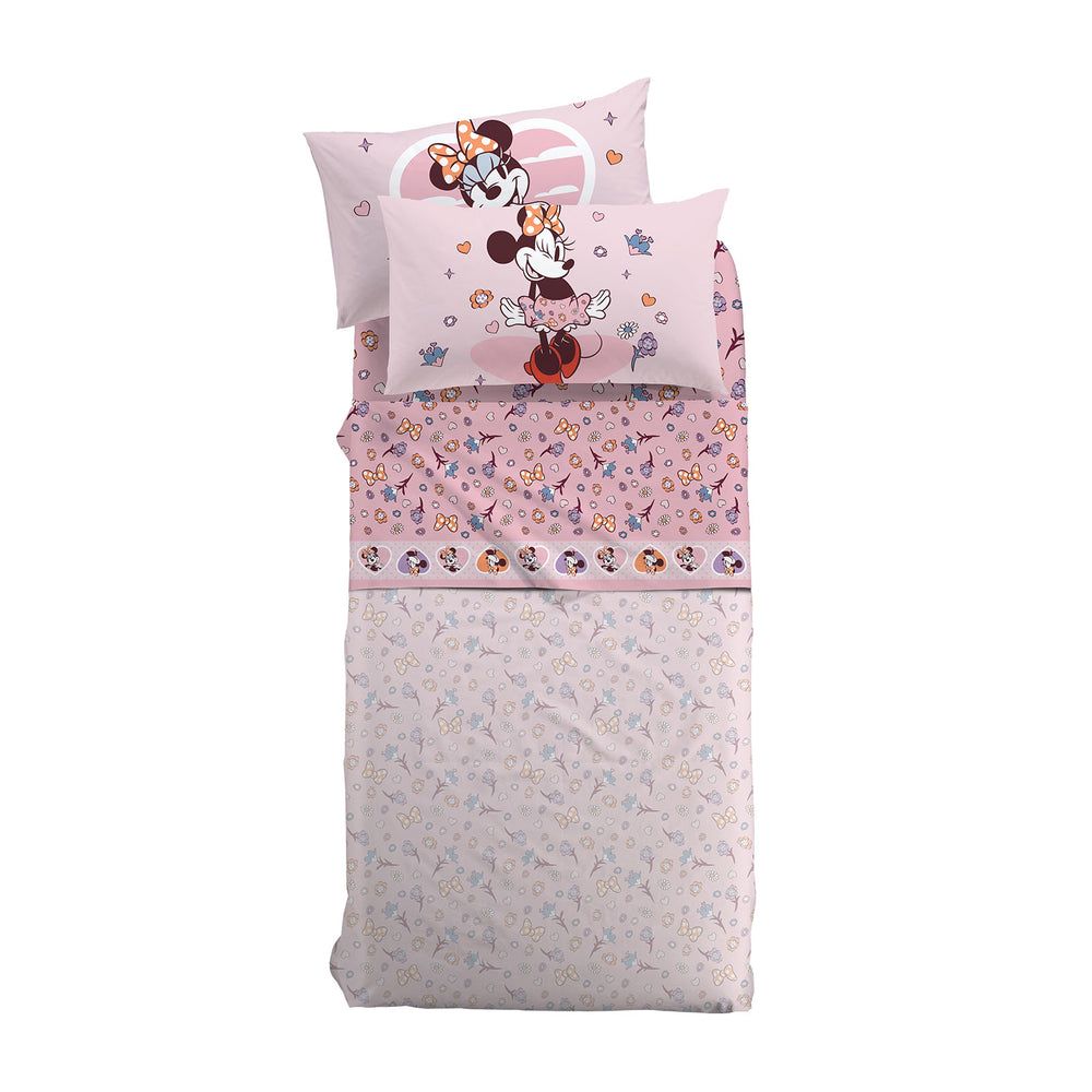 Vacchetti | Completo Lenzuolo 1 Piazza Disney Fantasia Minnie Love Cotone