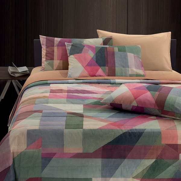 Vacchetti | Completo Lenzuolo / Copriletto 2 Piazze Fantasia Trendy Mirror Cotone