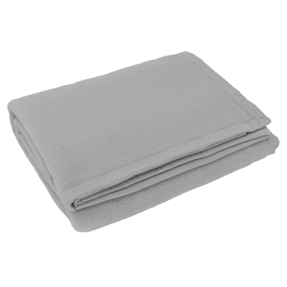 Vacchetti | Coperta 1 Piazza 450gr. Bordo Tessuto Tinta Unita Daisy Lana 100% Vergine Nuova Zelanda