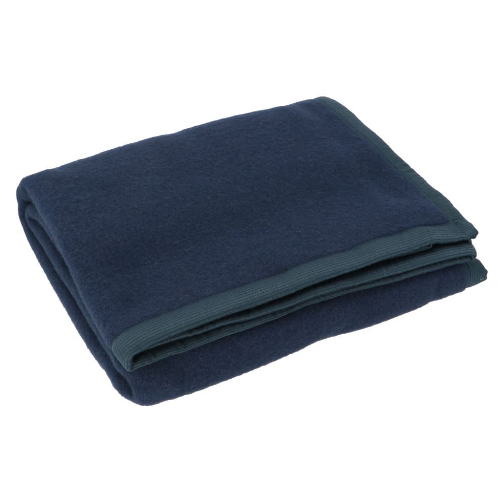 Vacchetti | Coperta 2 Piazze 450gr. Bordo Tessuto Tinta Unita Daisy Lana 100% Vergine Nuova Zelanda