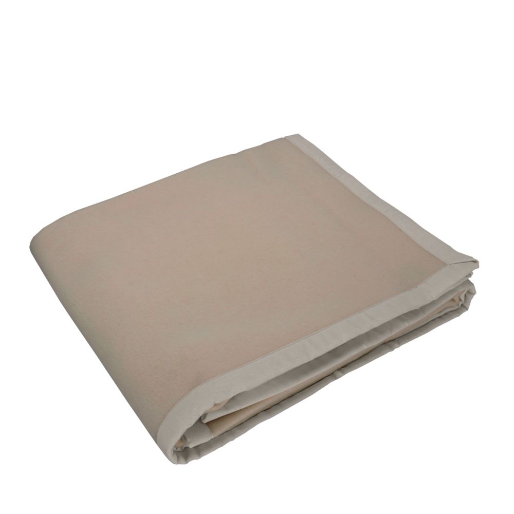 Vacchetti | Coperta 2 Piazze 420gr. Tinta Unita Bordo In Tessuto Origami Lana 100% Merino Australiano