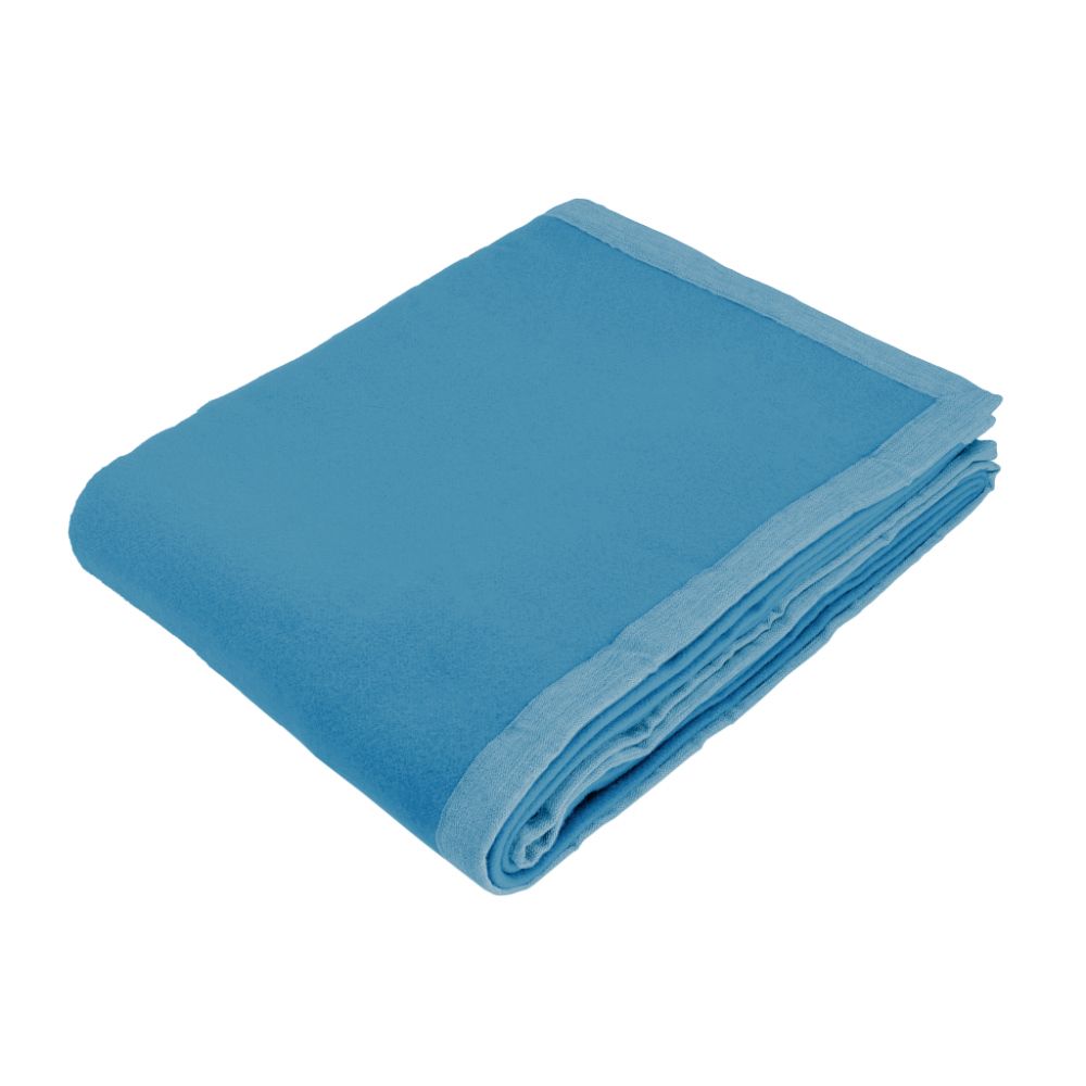 Vacchetti | Coperta 1 Piazza 280gr. Tinta Unita Bordo In Tessuto Origami Light Lana 100% Merino Australiano