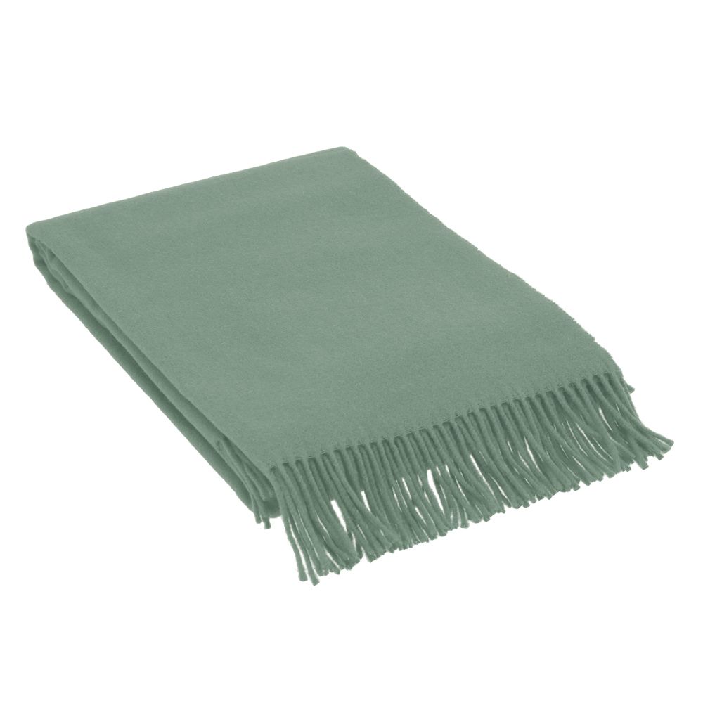 Vacchetti | Coperta Plaid 250gr. Tinta Unita Con Frange Pop Lana 100% Merino Australiano